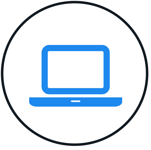 HISR Repair laptop icon (blue black)